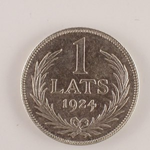 Lotyšsko / 1 Lats 1924, Ag,