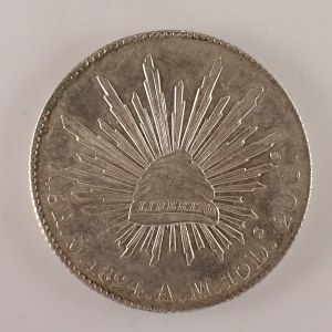 Mexiko / 8 Reales 1894 Mo AM, 26.97g, Ag,