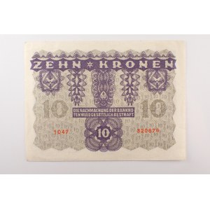 Rakousko / 10 Koruna 2.1.1922 1047,