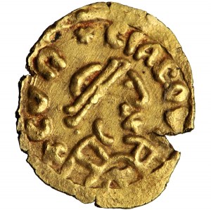 Franks. Merovingians, triens (tremissis), Courçais (Curciaco vicus), moneyer Fedegius, c. 600-675
