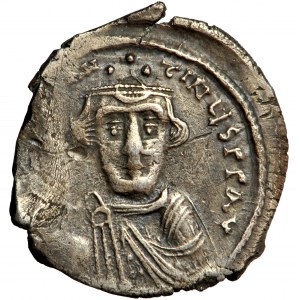 Cesarstwo Wschodnie (Bizantyńskie), Konstans II (641-668), heksagram, emisja ceremonialna, Konstantynopol