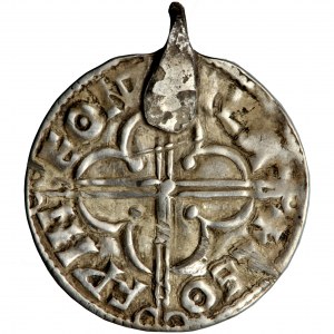 England, Cnut, penny, Quatrefoil, Winchester, moneyer Leofwine, c. 1017-1023, looped