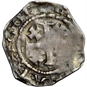 Anglia, Henryk II, pens typu Cross and crosslets (tzw. typ Tealby), klasa C2, Canterbury, mincerz Goldeep, ok. 1161-1165