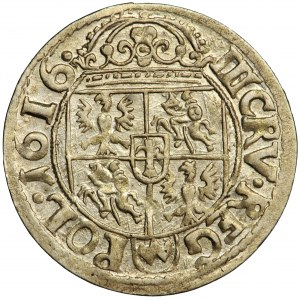 Sigismund III., Krone, półtorak (das sogenannte dreieckige Fass) 1616, Krakau