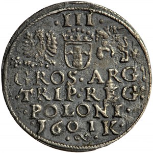 Sigismund III., Krone, Trojak 1601, Krakau