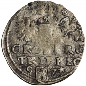 Zygmunt III, Korona, trojak „1597”, falsyfikat menniczy z epoki