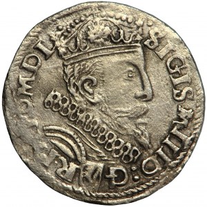 Sigismund III., Krone, Trojak 1602, Krakau, Fälschung der Münzstätte