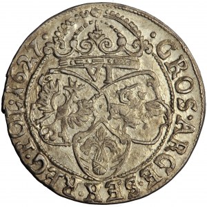 Sigismund III., Krone, Sixpence 1627, Krakau