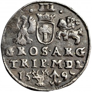 Sigismund III, Lithuania, trojak (triple groschen) 1597, Vilna