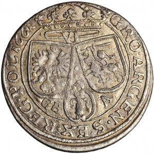 Jan Kazimierz, Krone, Kronen-Sechser 1661, Lwów