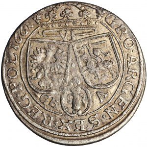 John Casimir, Crown of Poland, szóstak (sextuple groschen) 1661, Leopol (Lviv)