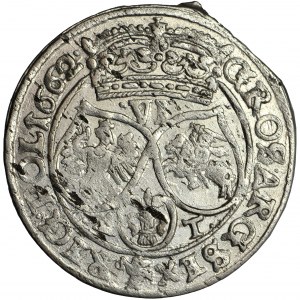 John Casimir, Crown of Poland, szóstak (sextuple groschen) 1662, Bydgoszcz