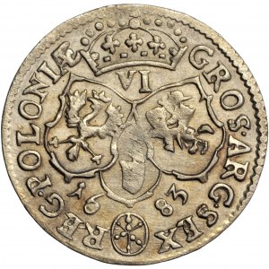 Johannes III., Krone, Sixpence 1683, Bromberg (Bydgoszcz)