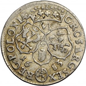 John III, Crown of Poland, szóstak (sextuple groschen) 1683, Bydgoszcz