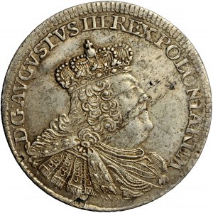 August III, tymf (ort) 1756, Lipsk, E. Croll, falsyfikat pruski (efraimek)