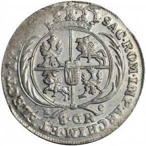 August III, dwuzłotówka (8 groszy srebrnych) 175[3], Lipsk, E. Croll