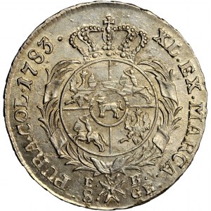 Stanislaus Augustus, Crown of Poland, double złoty 1783/2, Warsaw