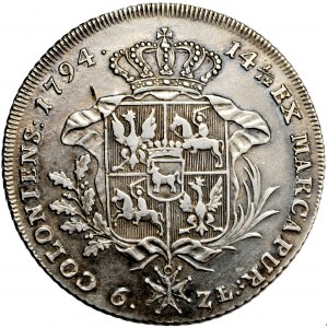 Stanislaus Augustus, Crown of Poland, taler of six zlotys 1794, Warsaw