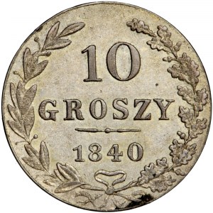 Polska, zabór rosyjski, 10 groszy “1840” (prawdopodobnie bite 1853-1865), Warszawa