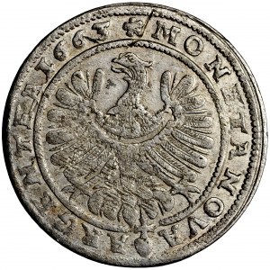 Duchy of Legnica, Brzeg and Wołów, George III, 15 kreutzer 1663, mint of Brzeg