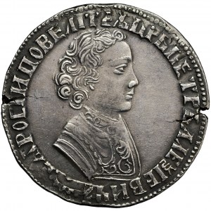 Russland, Peter I., Rubel 1704, rote Münze (Moskau)