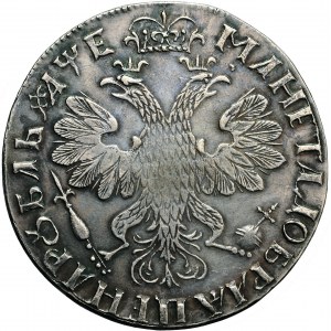 Russland, Peter I., Rubel 1705, rote Münze (Moskau)