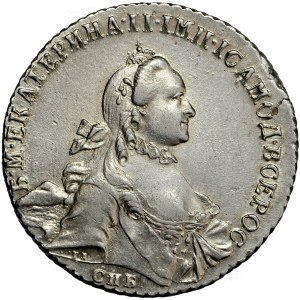Russland, Katharina II., Rubel 1764, Münze St. Petersburg, Jakow Iwanow