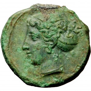 Sicily, Syracuse. Æ 17mm. Time of the Second Democracy, c. 415-405 BC. Obv. die signed by Phrygillos.