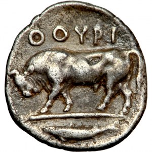 Lucania, Diobol, Thurium, ca. 443-400 v. Chr.