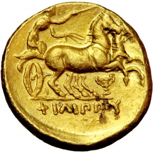 Królestwo Macedonii, Filip II (359-336 przed Chr.), stater, Pella, 340-328 przed Chr.
