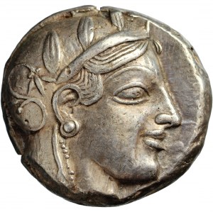 Attica, Athens, AR Tetradrachm, c. 465-460 BC.