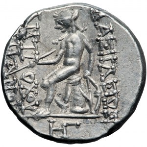 Syria, Królestwo Seleucydów, bezkrólewie 146-145 przed Chr., emisja pod imieniem Antiocha IV Epifanesa (175-164 przed Chr.), drachma, Antiochia