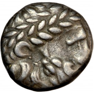 East Celts, NW Hungary - SW Slovakia, tetradrachm, imitation of Philip II of Macedon, ‘triskeles’ type, (‘reversed laurel wreath’ group), 4th-3rd century BC, uncertain mint