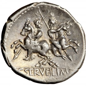 Roman Republic, C. Servilius, AR Denarius c. 136 BC