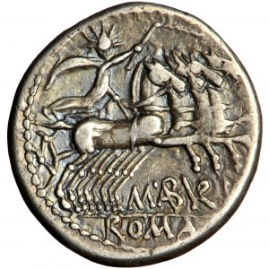Roman Republic, M. Aburius Geminus, AR Denarius, 132 BC, Rome