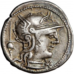 Roman Republic, L. Postumius Albinus, AR Denarius, 131 BC., Rome mint