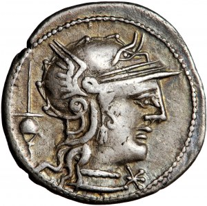 Republika Rzymska, L. Postumius Albinus, denar, Rzym, 131 przed Chr.