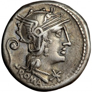 Roman Republic, C. Servilius Vatia. AR Denarius, 127 BC., Rome mint