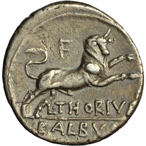 Römische Republik, L. Thorius Balbus, Denar, Rom, 105 v. Chr.