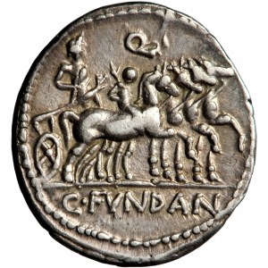 Republika Rzymska, C. Fundanius, denar, Rzym, 101 przed Chr.
