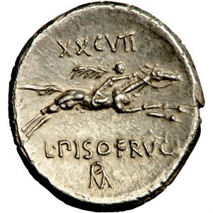 Roman Republic, L. Calpurnius Piso Frugi, denarius, 90 BC, Rome mint