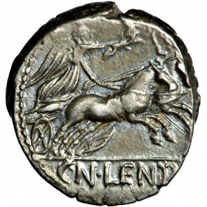Republika Rzymska, Cn. Lentulus Clodianus, denar, Rzym, 88 przed Chr.