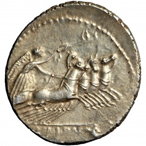 Roman Republic, L. Julius Bursio. 85 BC. AR Denarius, mint of Rome