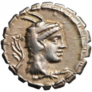 Republika Rzymska L. Papius, denar serratus, Rzym, 79 przed Chr.
