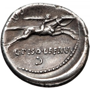 Roman Republic, C. Piso Frugi. Denarius, 67 BC, mint of Rome.