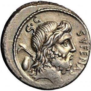 Roman Republic, M. Nonius Sufenas, AR Denarius, 57 BC., Rome mint