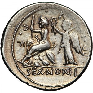 Republika Rzymska, M. Nonius Sufenas, denar, Rzym, 57 przed Chr.