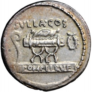 Republika Rzymska, Q. Pompeius Rufus, denar, Rzym, 54 przed Chr.