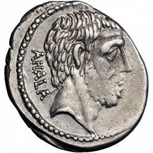 Roman Republic, M. Junius Brutus and C. Servilius Superbus. Denarius, 54 BC, mint of Rome