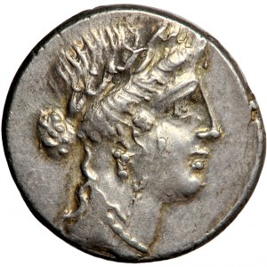 Roman Republic, L. Hostilius Saserna. Denarius, 48 BC, mint of Rome.